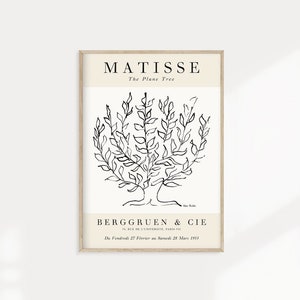 Matisse The Plane Tree Exhibition Poster, Stampa artistica di illustrazione dell'albero di Henri Matisse, stampa dell'albero di Matisse, Poster dell'albero di Matisse, Henri Matisse