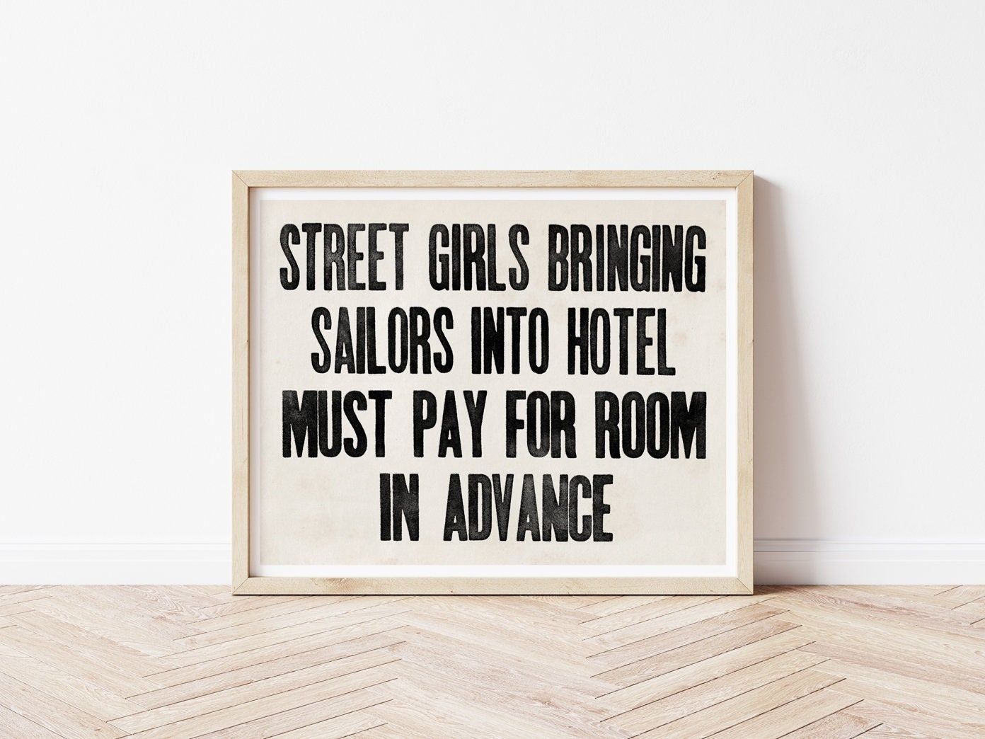 Street Girls Bringing Sailors Into Hotel Must Pay for Room in