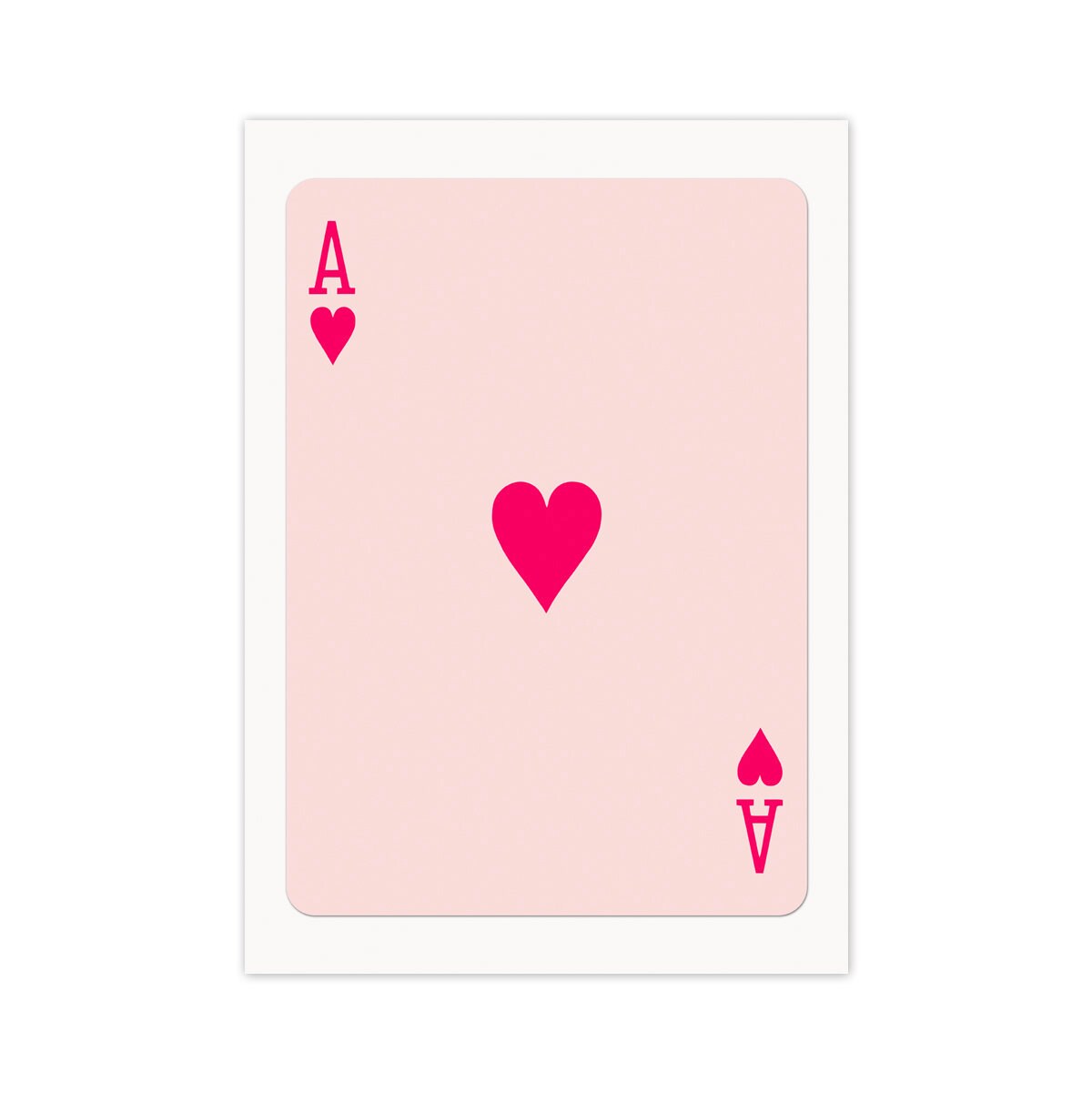 Pastel on your heart ぐへへP Pink Ace of Hearts Art Print, Pastel Danish Decor - Etsy