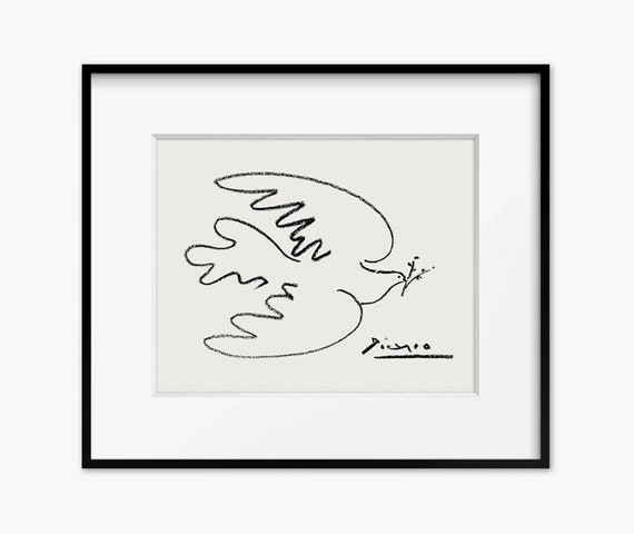Picasso Dove Art Print, Picasso Peace Poster, Picasso Bird