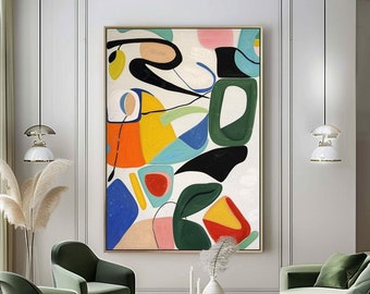 Original Abstract Canvas Art Large Colorful Painting On Canvas Textured Wall Art Modern Abstract Painting Bright Colorful Art Wall Decor
