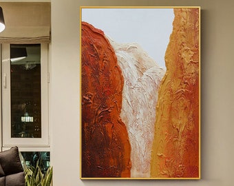 Original Abstract Painting Orange & beige Abstract Painting Sunset Painting Minimalist Abstract Painting Large Abstract Painting