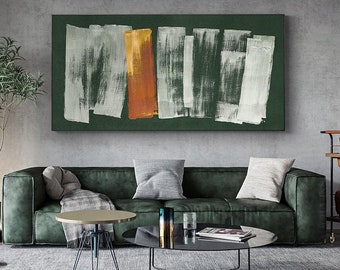 Extra  large Green And White Painting On Canvas Modern Abstract Art minimalist Abstract Art original Oil painting Fine Art Contemporary Art