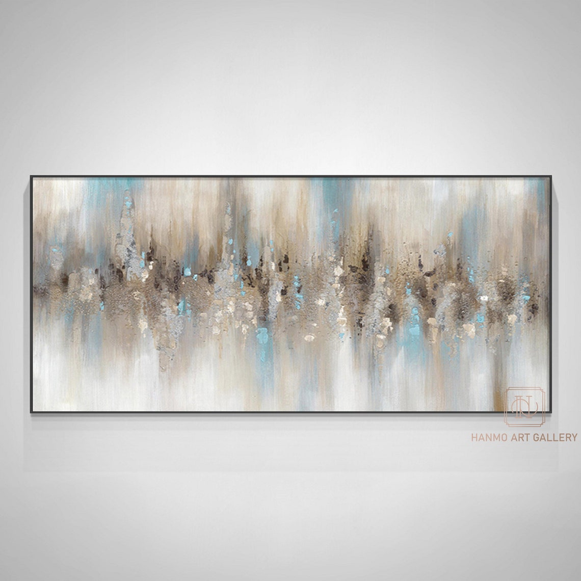 Large Abstract Painting Framed gold texture abstract painting Etsy