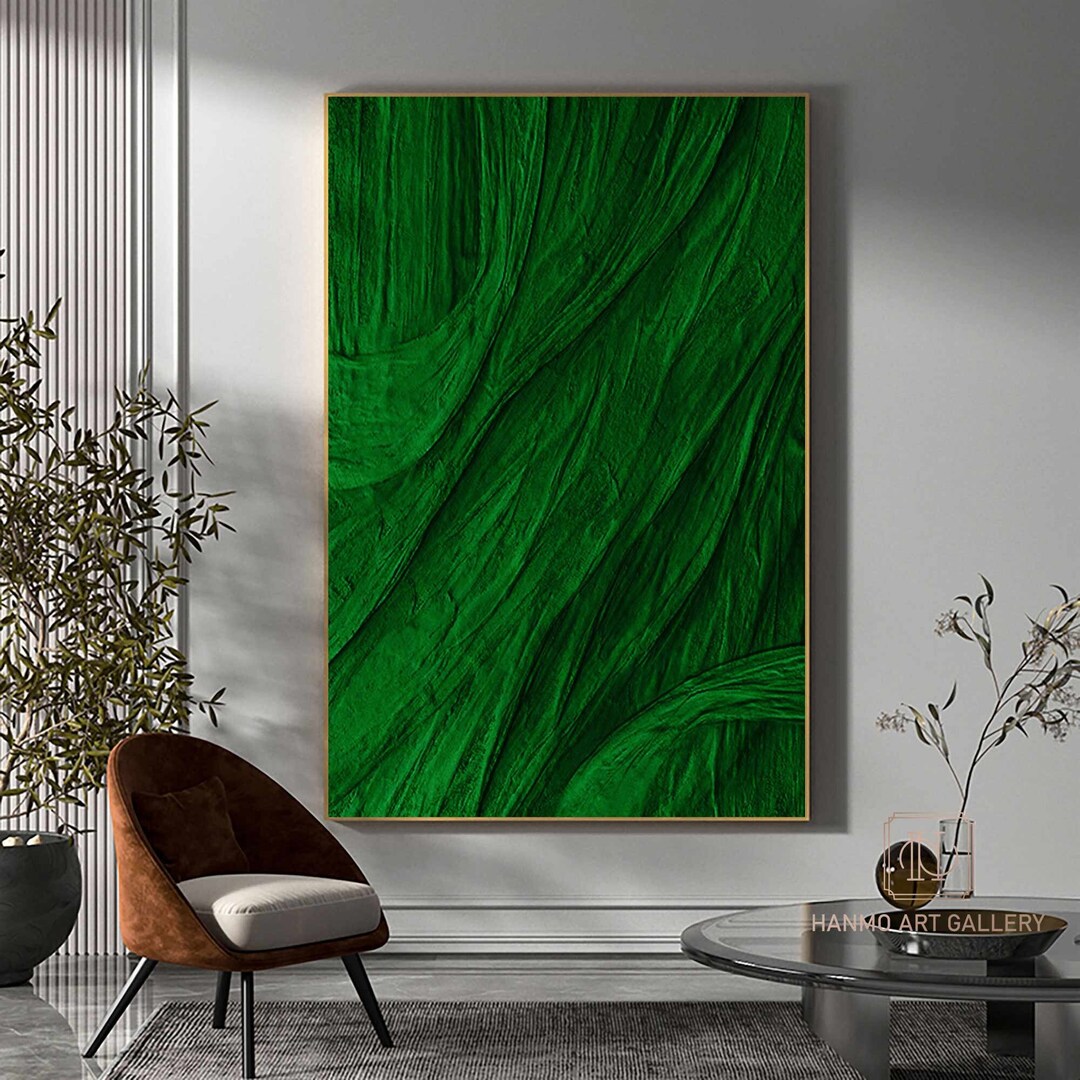 Green Abstract Wall Art Large Green Wall Art 3d Texture Wall Art Green