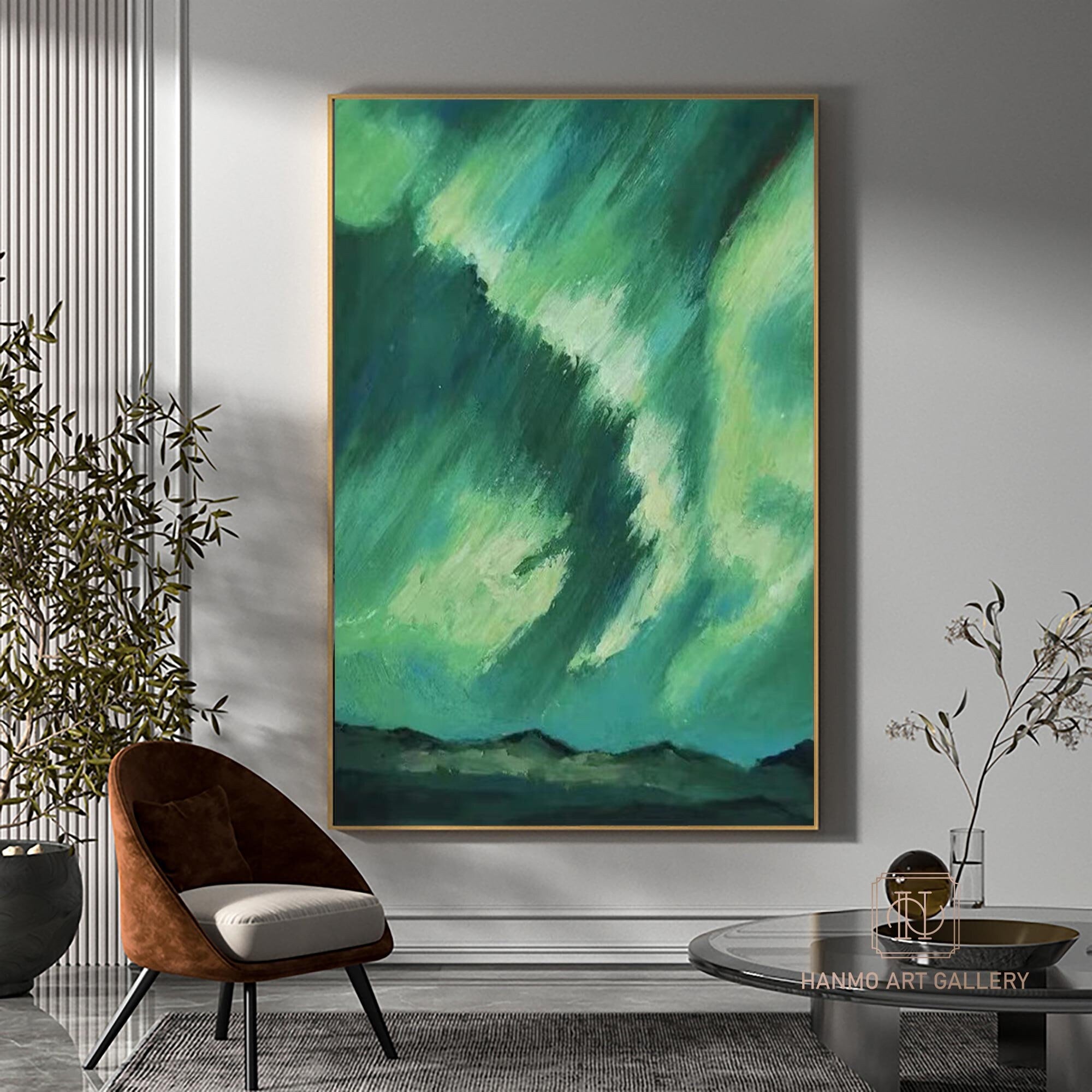Green Abstract Art Canvas Green Painting Green Wall Art Green