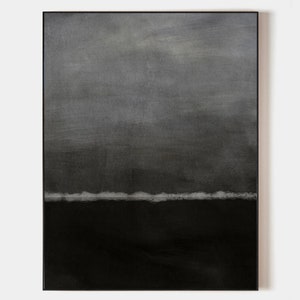 Black And White Wall Art Black and white Minimalist Painting Large Black And White Painting Black and white Abstract art Office decoration image 5