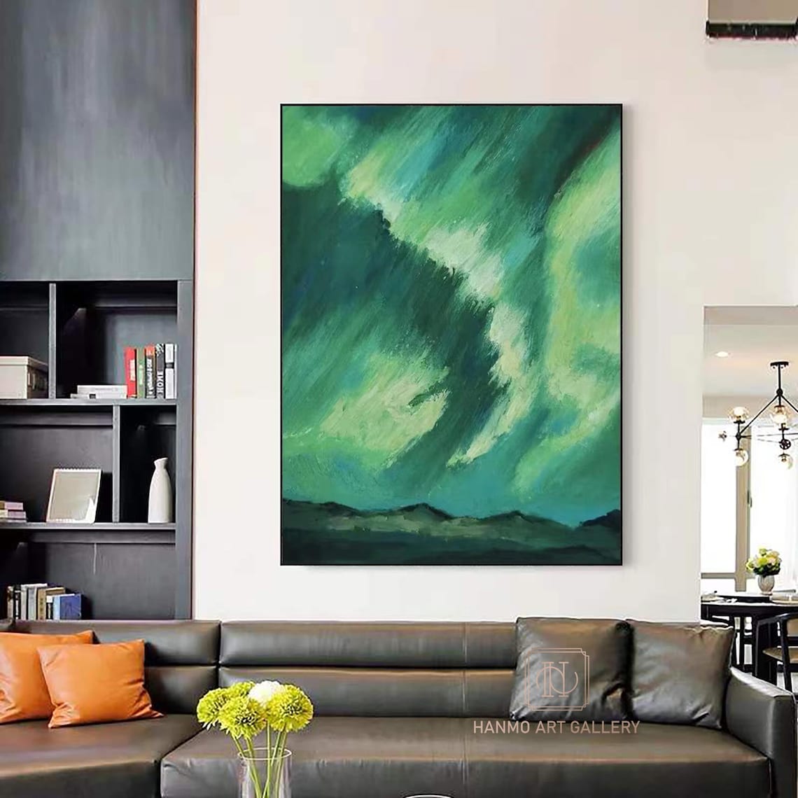 Green Abstract Art Canvas Green Painting Green Wall Art Green Etsy