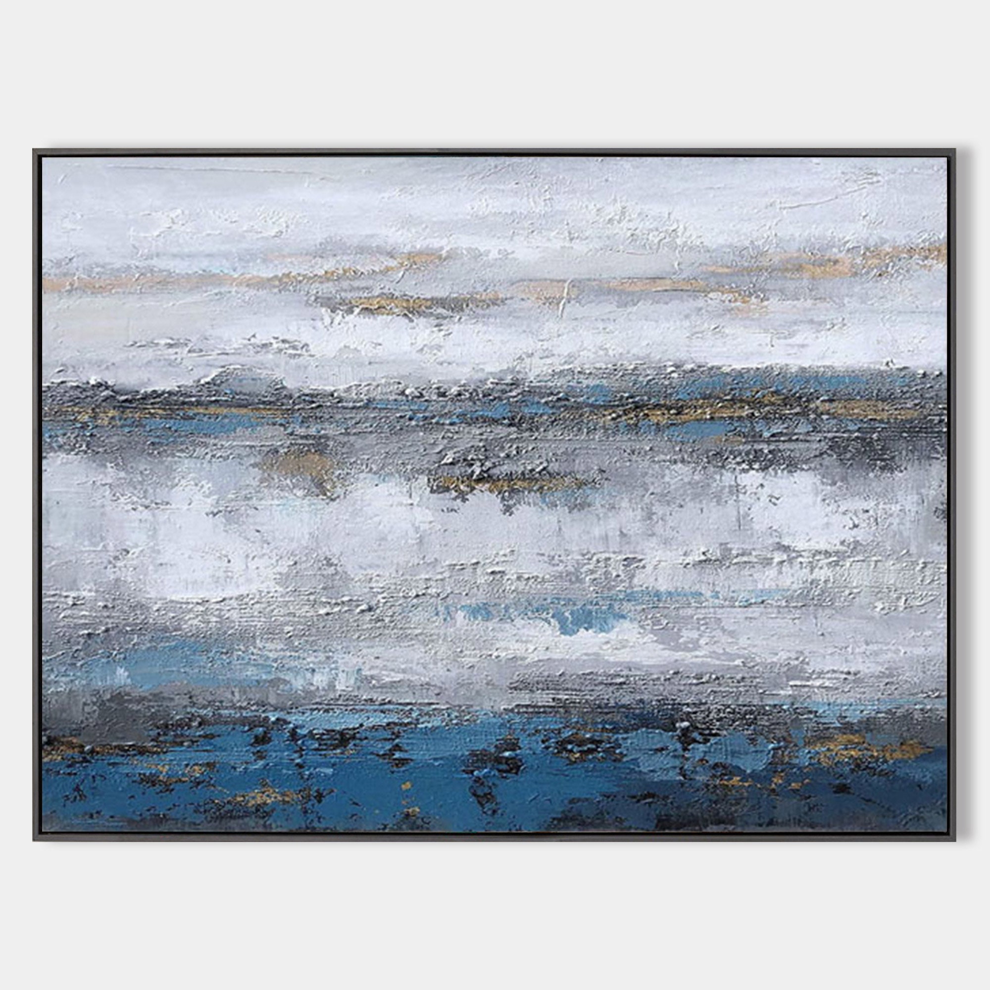 Large Ocean Abstract Painting Blue Ocean Abstract Painting Sky Abstract ...