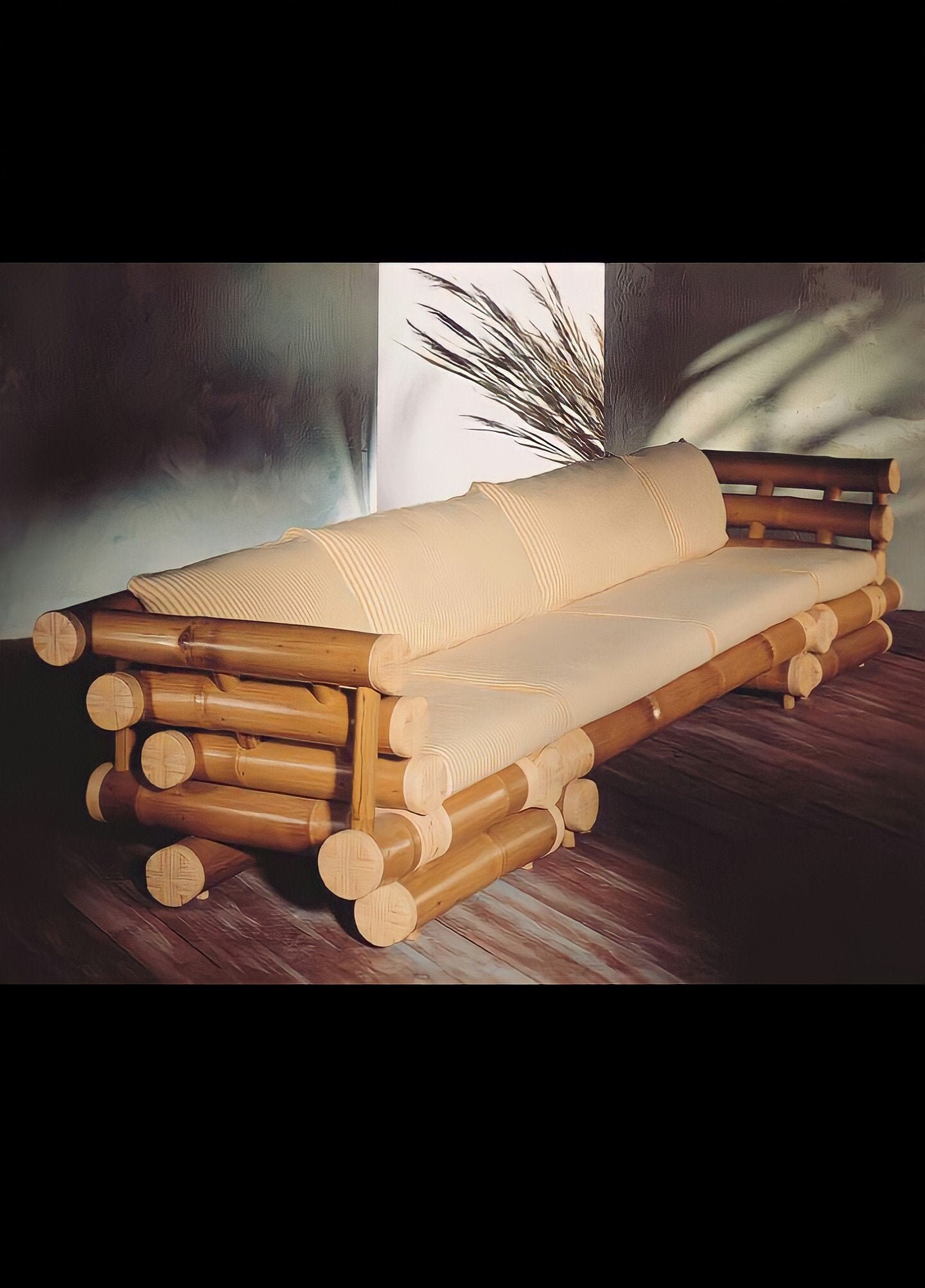 Magnificent Bamboo Daybed 100 Handcrafted Sofa Eco Etsy