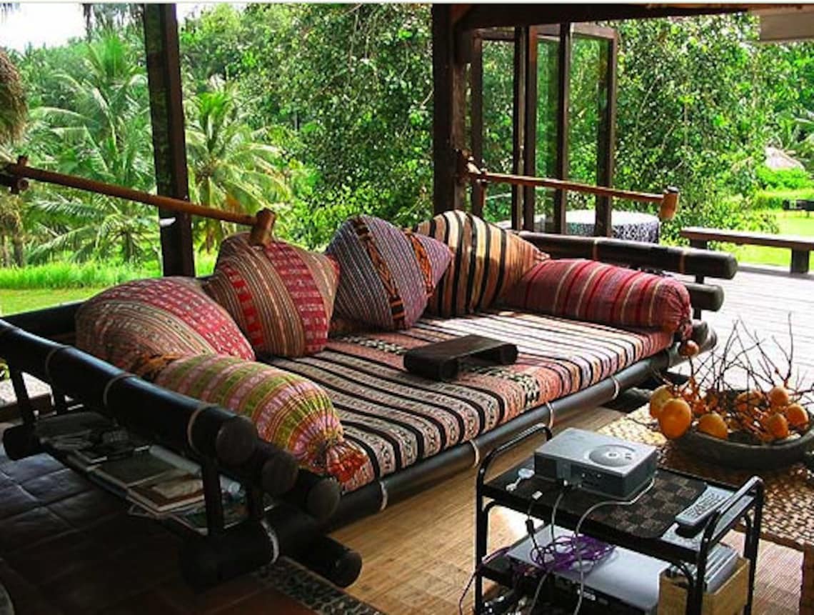 Exquisite Bali style daybed Indonesian fabric eco friendly Etsy