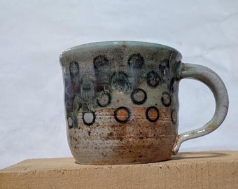 Wood Fired Polka Dot Hand Mug 2