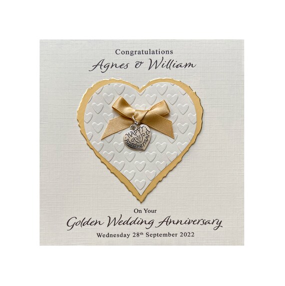 Handmade PERSONALISED Golden 50th 