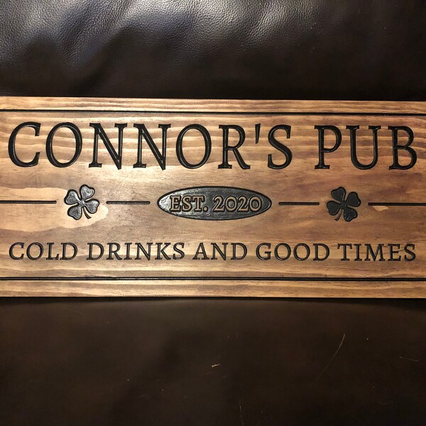 Custom wooden bar sign, Man Cave Sign, Home pub sign, bar sign for home bar, Personalized Custom sign