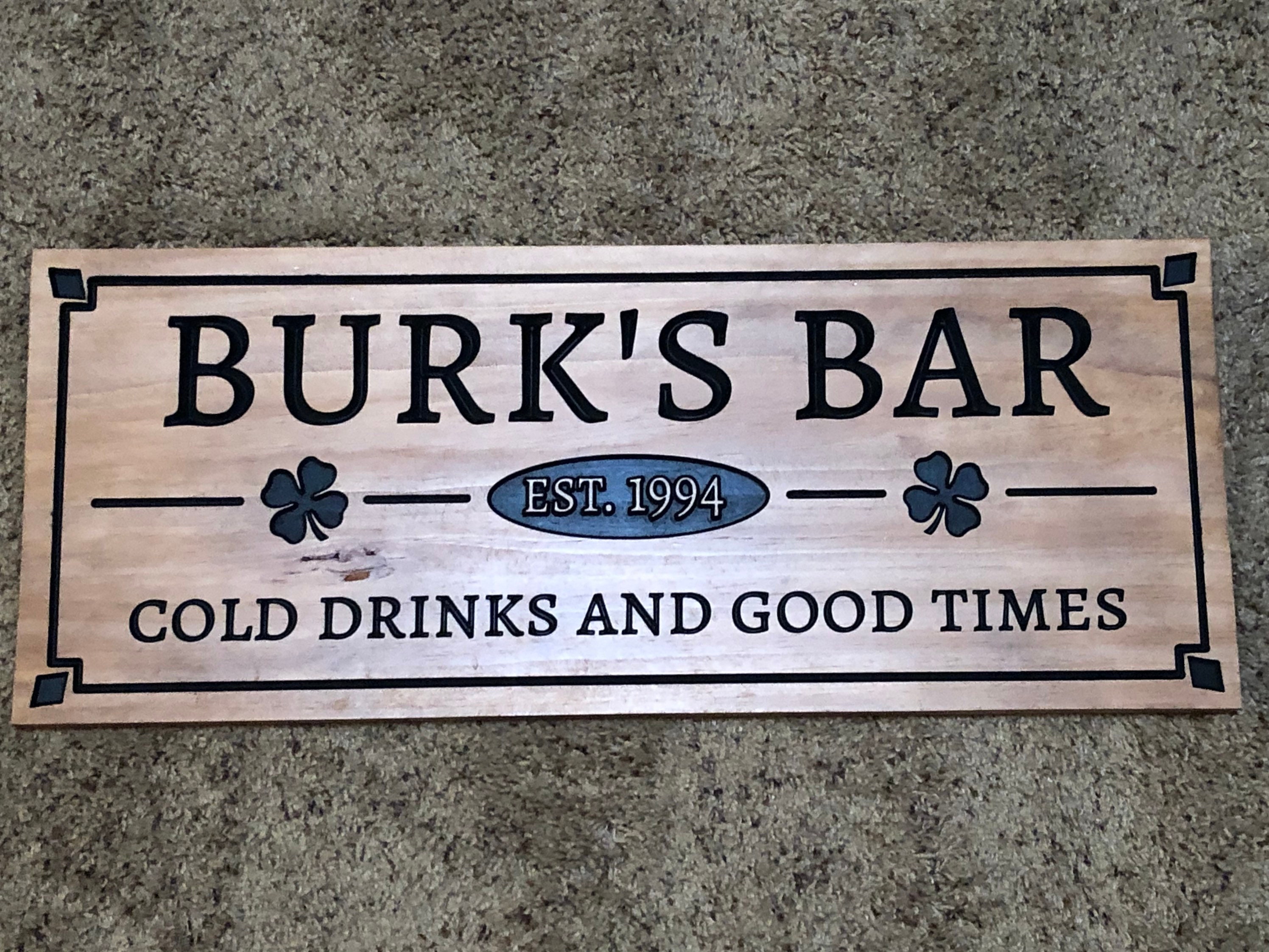 Custom Wooden Bar Sign, Man Cave Sign, Home Pub Sign, Bar Sign for Home