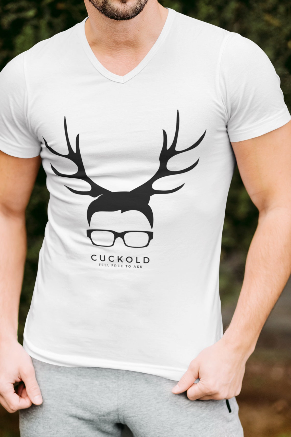Cuckold Eyes: Unisex V-Neck Tee Shirt Hot Wife Vixen Cuck | Etsy