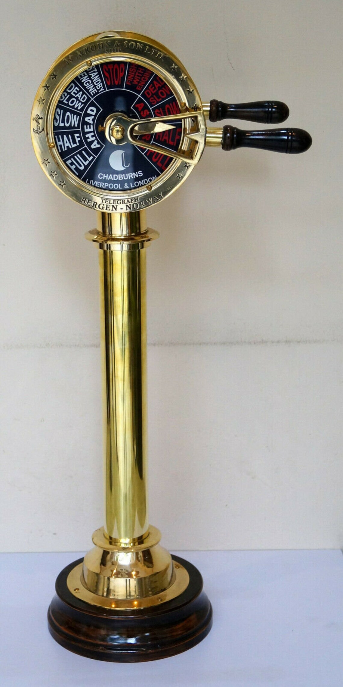 Vintage brass 42 telegraph navy ship engine room brass Etsy