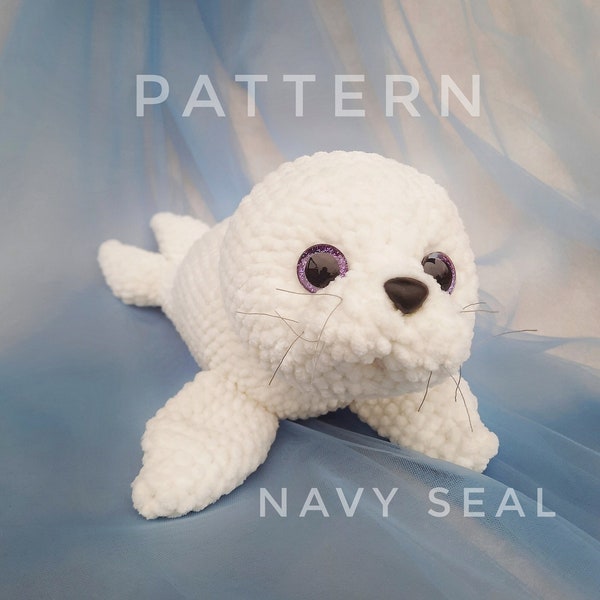 Pattern crochet Navy SEAL toy, plush Navy SEAL pattern, cute Navy SEAL, Pattern crochet harbor seal