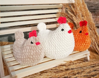 Pattern chicken crochet, аmigurumi plushie crochet chicken, Pattern toy chicken, Easter chicken, Easter decor