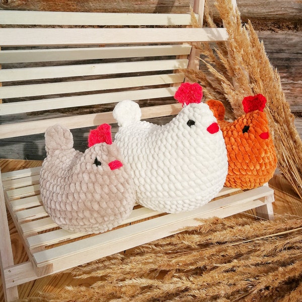 Pattern chicken crochet, аmigurumi plushie crochet chicken, Pattern toy chicken, Easter chicken, Easter decor