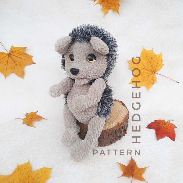 hedgehog crochet pattern, crochet pattern, amigurumi crochet pattern, Amigurumi English PDF Tutorial