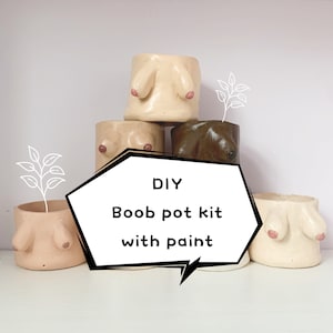 Make& Paint Your Own Boob Pot Kit | Home DIY Pottery kit | fun activity for Anniversary, Hen Party, Birthday, Christmas, Mother&#39;s day gift