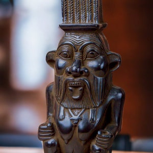 Bes -Great statue of god Bes, god protector of households, in particular, of mothers, children and childbirth-Egyptian mythology-madeinEgypt