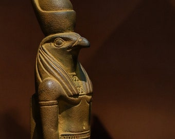 Egyptian Statue of God Horus solid stone made in egypt