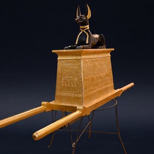 Unique Egyptian art Box HIEROGLYPHICS black Anubis God of the Dead and the Underworld made in egypt
