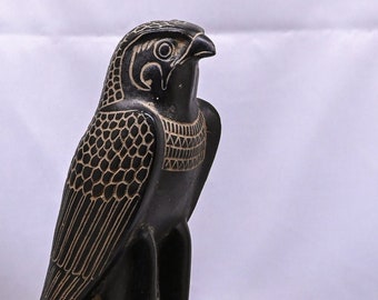 Egyptian Falcon Bird God Horus Statue large heavy stone Made in Egypt