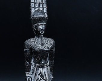 Egyptian statue of god Amun Ra God of the sun, wind and fertility granite stone Made in Egypt