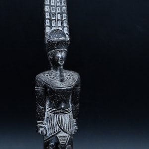 Egyptian statue of god Amun Ra God of the sun, wind and fertility granite stone Made in Egypt