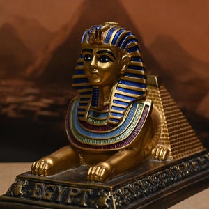 Unique hand painted Egyptian statue of Sphinx Made in egypt