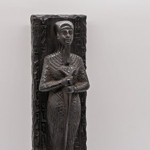 Egyptian statue of Ptah God craftsmen heavy stone ( 2 color ) made in Egypt