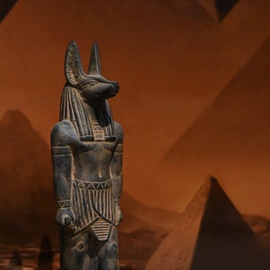 Statue of Egyptian God Anubis god of death stone made in egypt