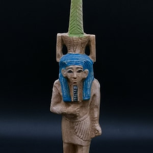 unique statue of god Nefertum, ancient Egyptian god of perfume and medicine made in Egypt
