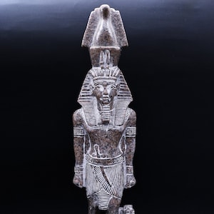 Egyptian art Pharaoh king Ramesses II large 3 style heavy granite stone made in egypt