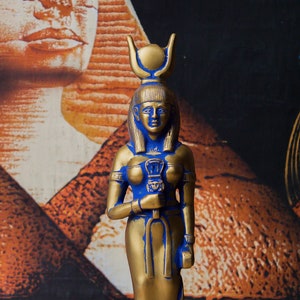 Egyptian statue of goddess Hathor large statue black made in Egypt