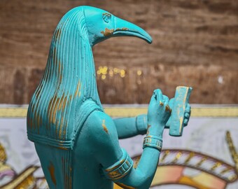 Estatua egipcia de Thoth: Dios de la sabiduría, escultura de piedra