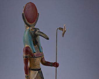 Egyptian statue of Thoth ancient Egyptian God Of wisdom and Knowledge antique finish made in Egypt