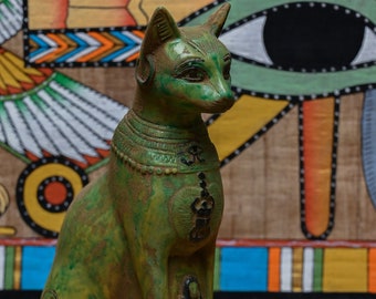 Egyptian goddess Bastet Cat statue Natural stone made in egypt