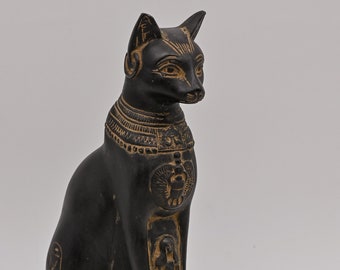 Egyptian goddess Bastet Cat statue stone made in egypt