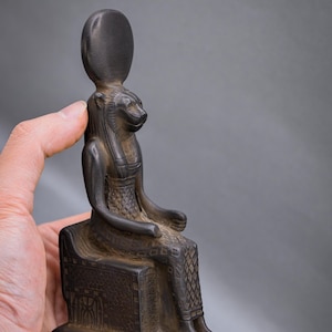 Statue of Egyptian goddess Sekhmet, lady of war stone made in Egypt