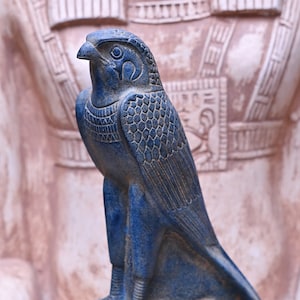 Egyptian Falcon Bird God Horus Statue large heavy stone Made in Egypt