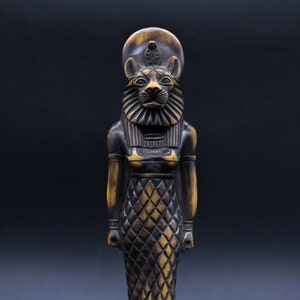 Statue of Egyptian goddess Sekhmet made in Egypt