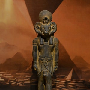 Egyptian statue of God khnum stone made in egypt