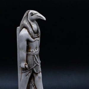 Egyptian statue of Thoth ancient Egyptian God Of wisdom ( 2 color ) made in Egypt