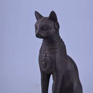 Egyptian goddess Bastet Cat statue stone made in egypt