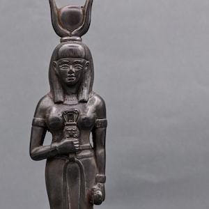 Egyptian statue of goddess Hathor large statue black made in Egypt