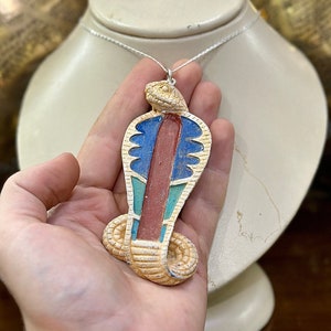 Rare Great Amulet of the goddess Meretseger the protector of the royal tombs handmade made from stone - Made in Egypt